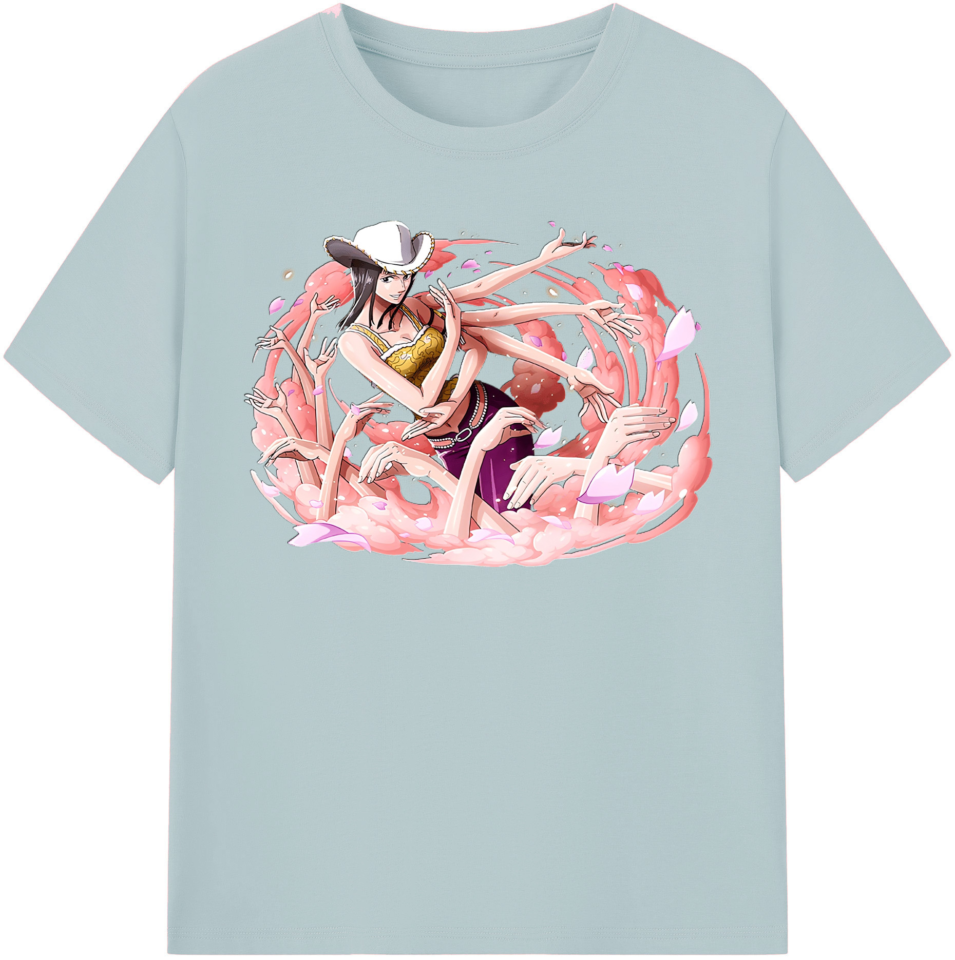 ワンピース ニコ・ロビン ONE PIECE Nico Robin 綿100％半袖Tシャツ（フロントプリント）